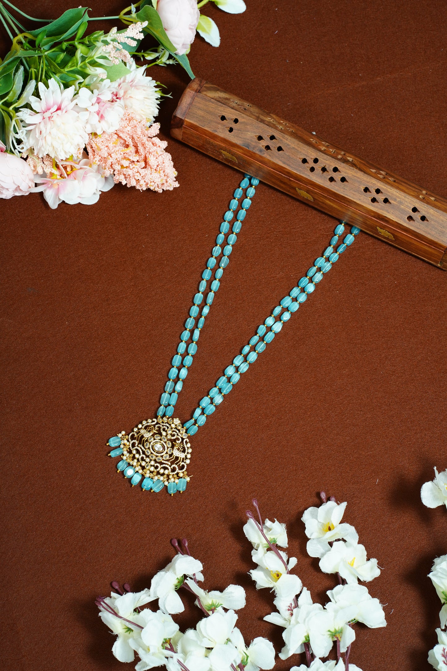 Elegant mint beads mala
