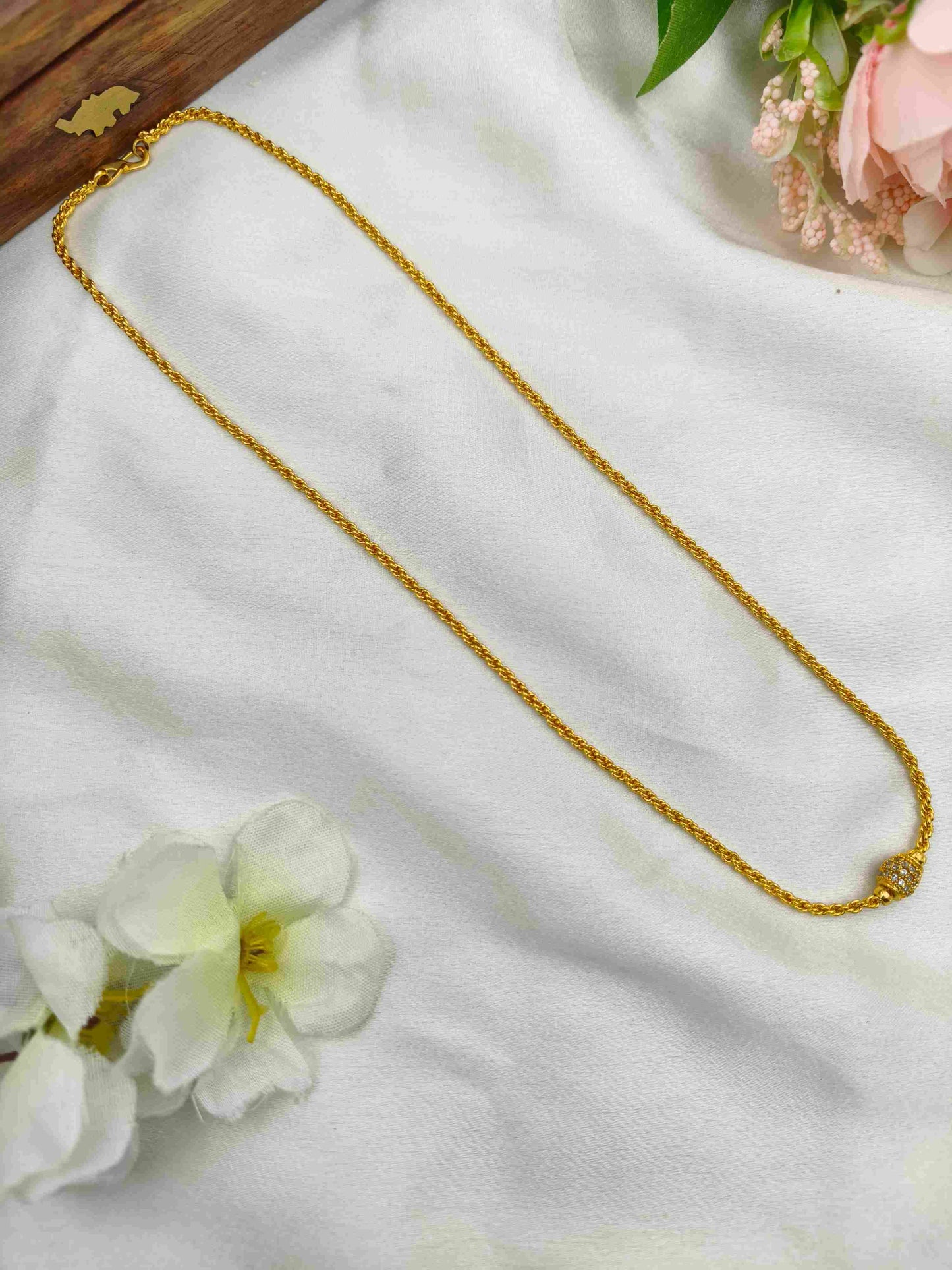 Tiny diamond ball chain
