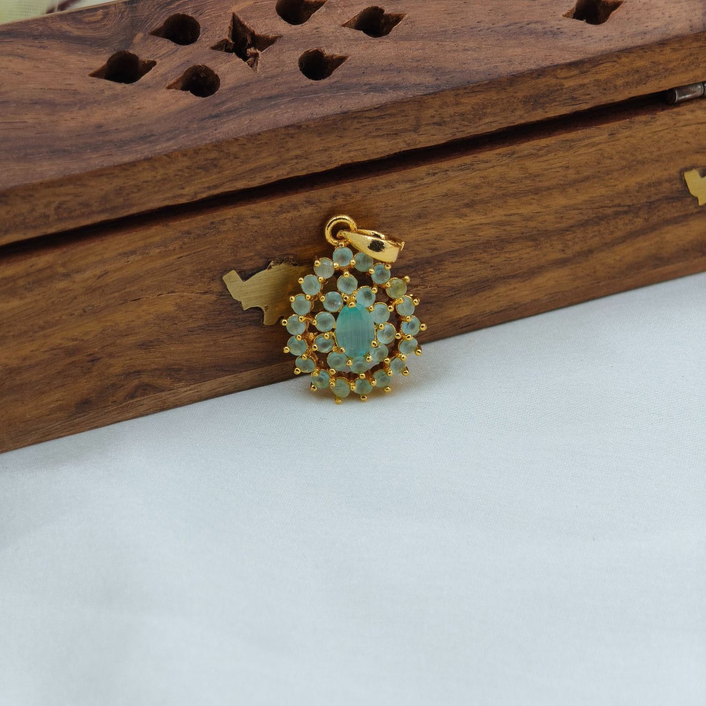 Mint blue tiny pendant