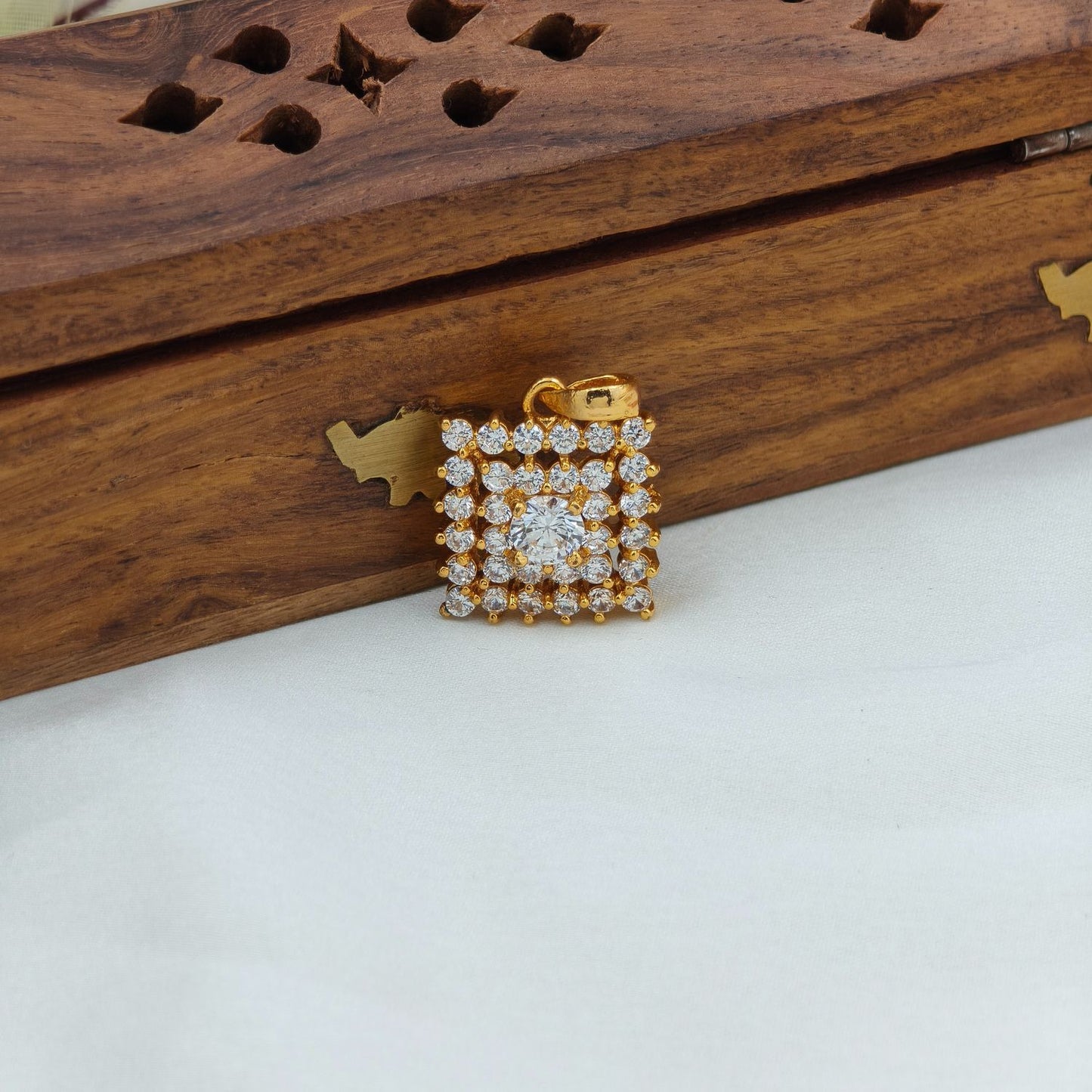 Tiny AD Square Pendant
