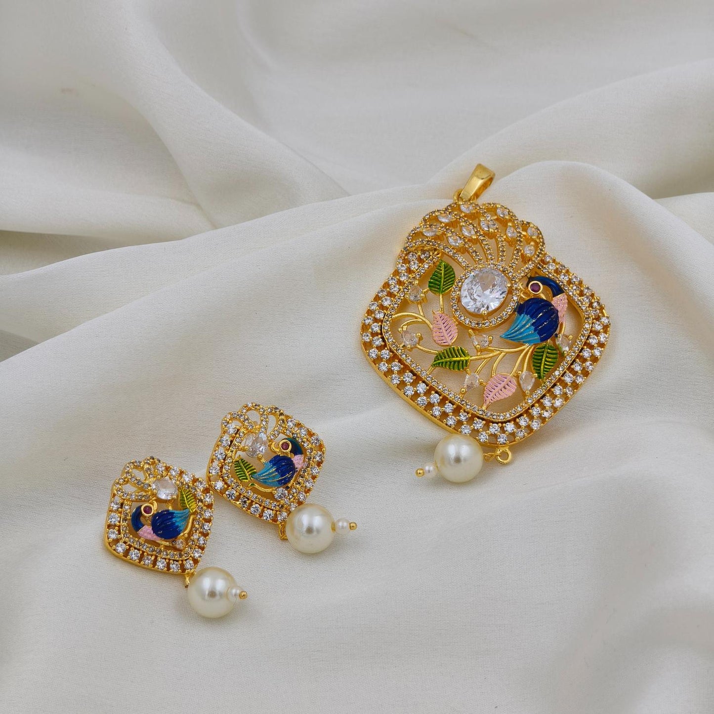 Multi peacock pendant