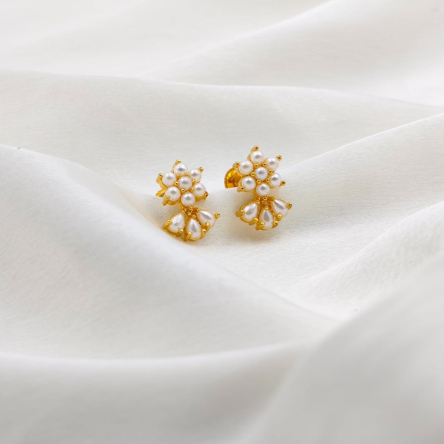 Rose Petal drops studs