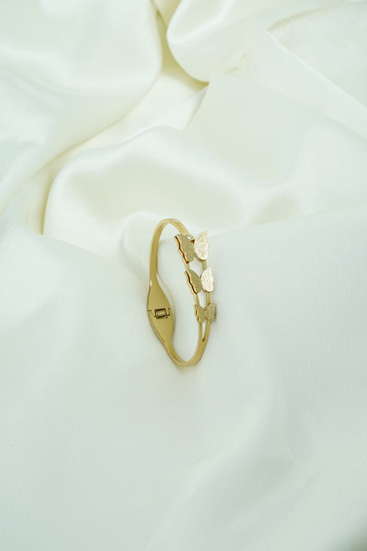 Line butterfly gold