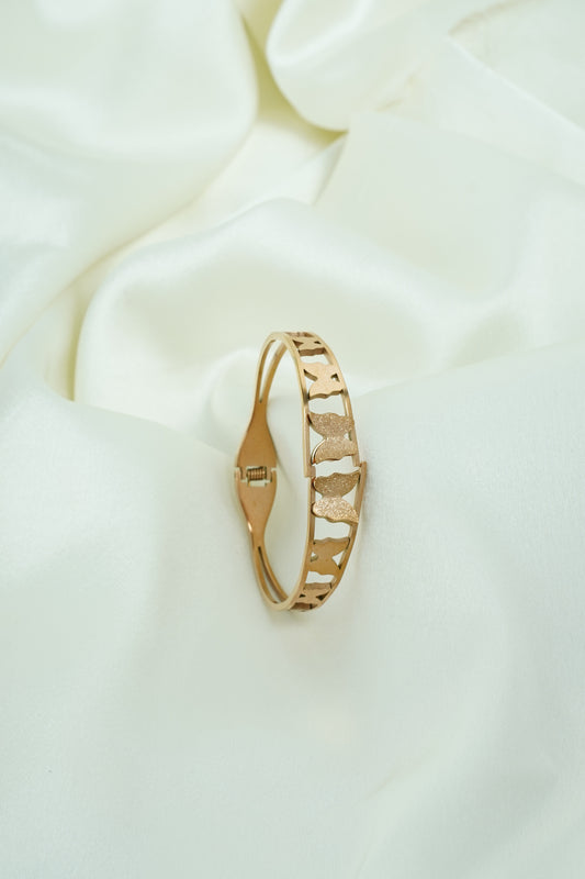 Zig Zag butterfly rose gold