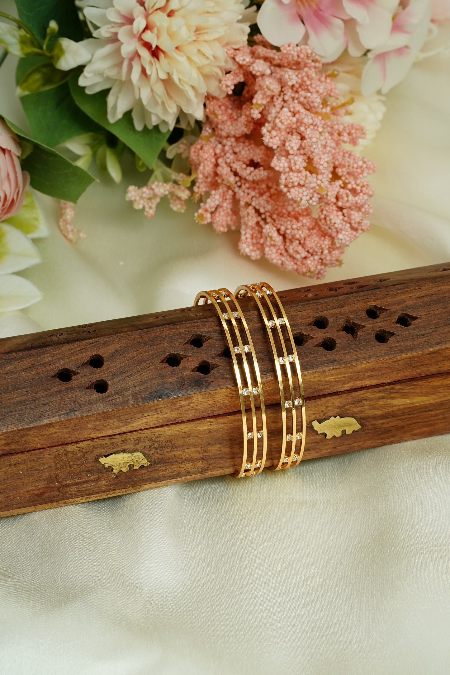 Two layer full stone bangle