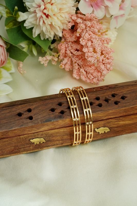 Two layer full stone bangle