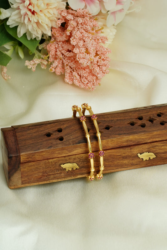 Full Ruby flower bangle