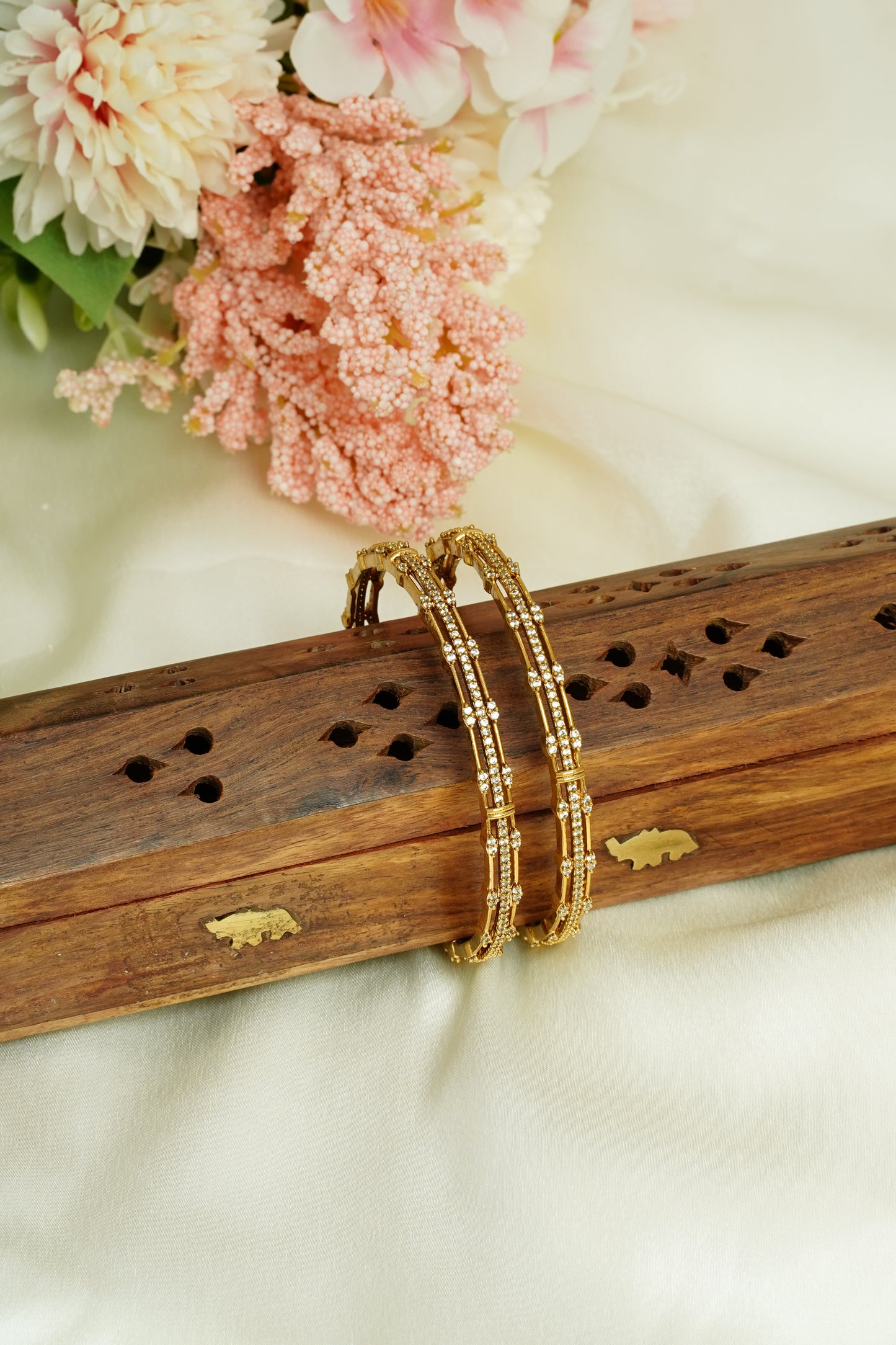 Twin luxe diamond bangle