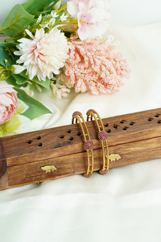 Two layer Ruby bangle