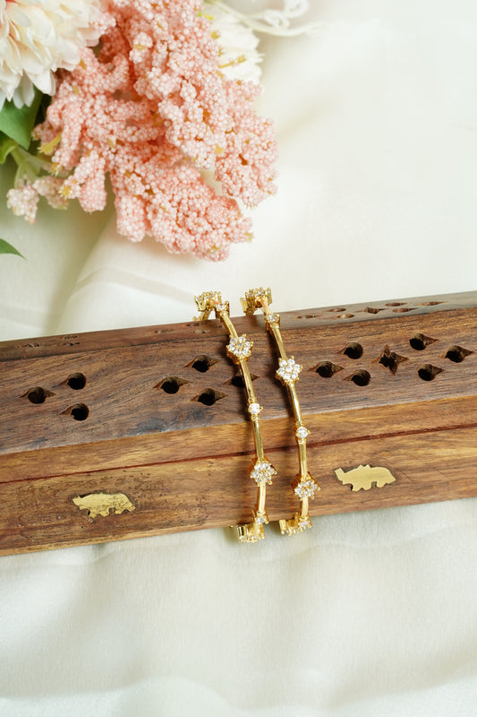 Seven stone flower bangle