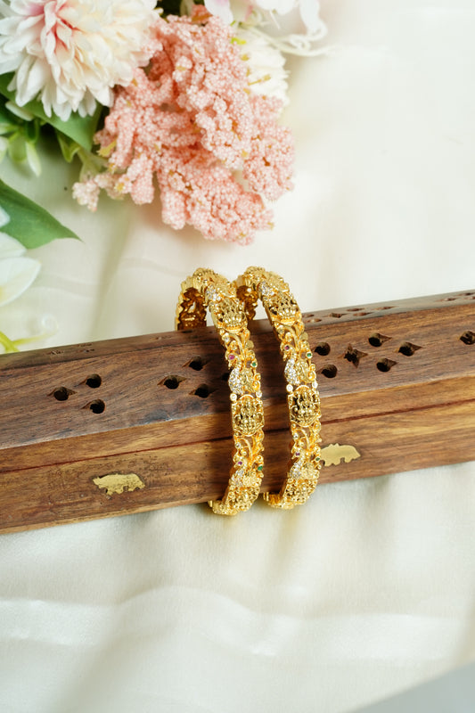 Lakshmi with peacock stone bangle