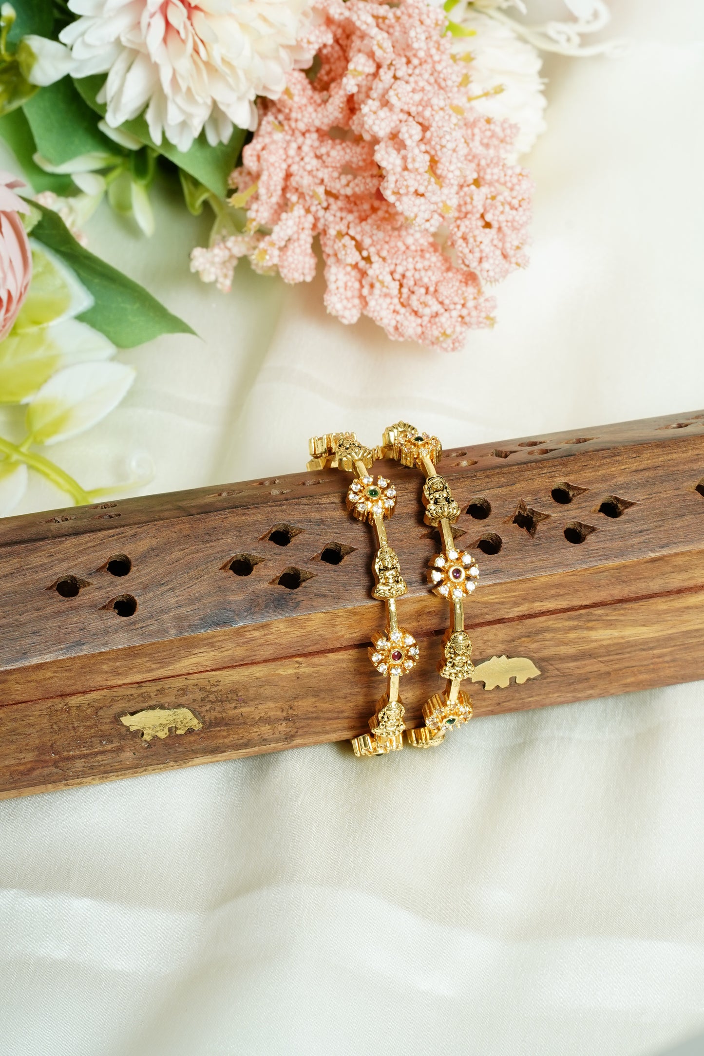Flower with lakshmi bangle