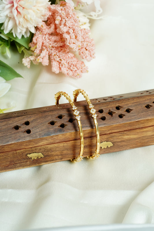 Diamond cut bangle