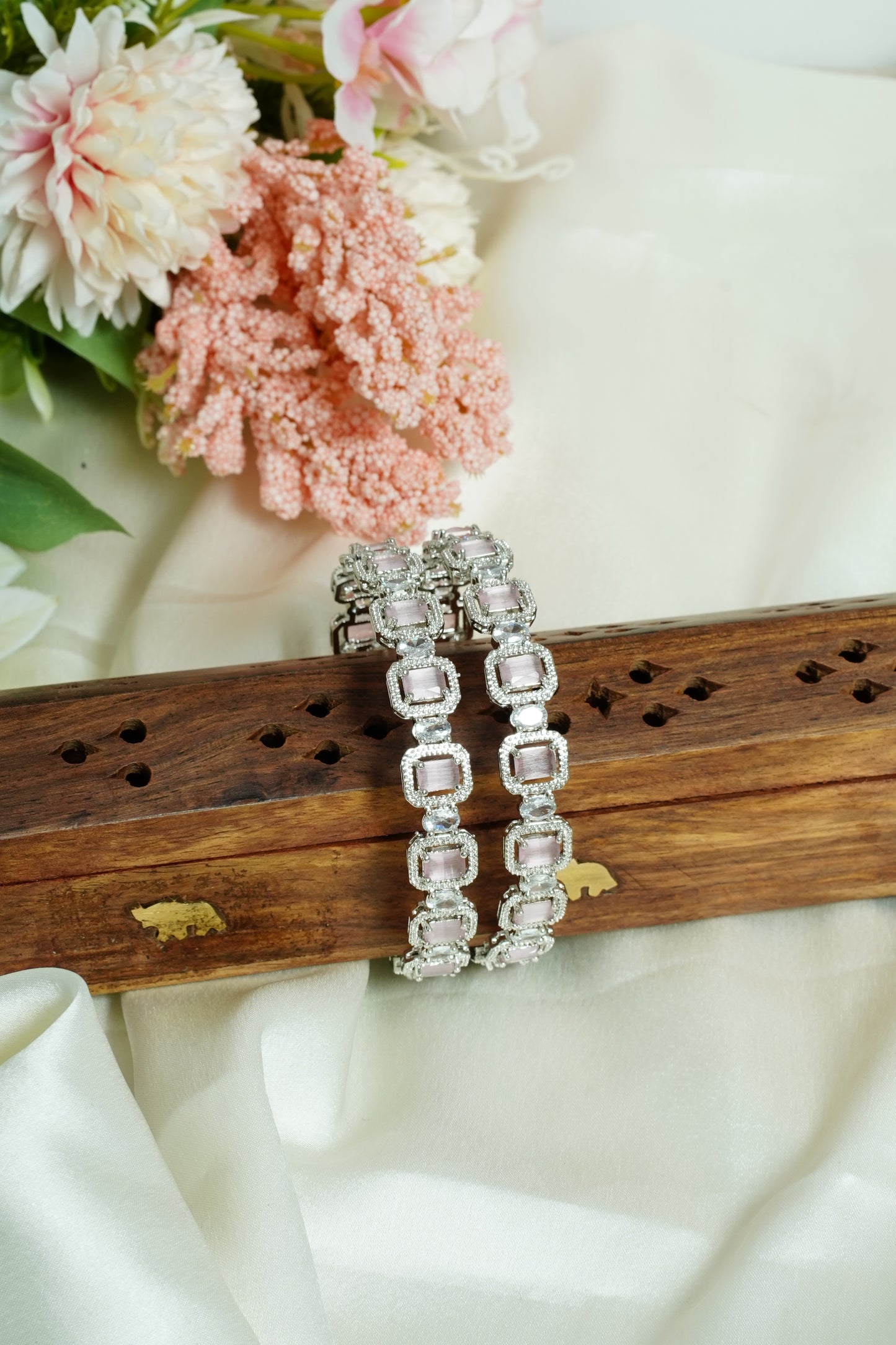 Royal Pastel Pink Full Stone bangle