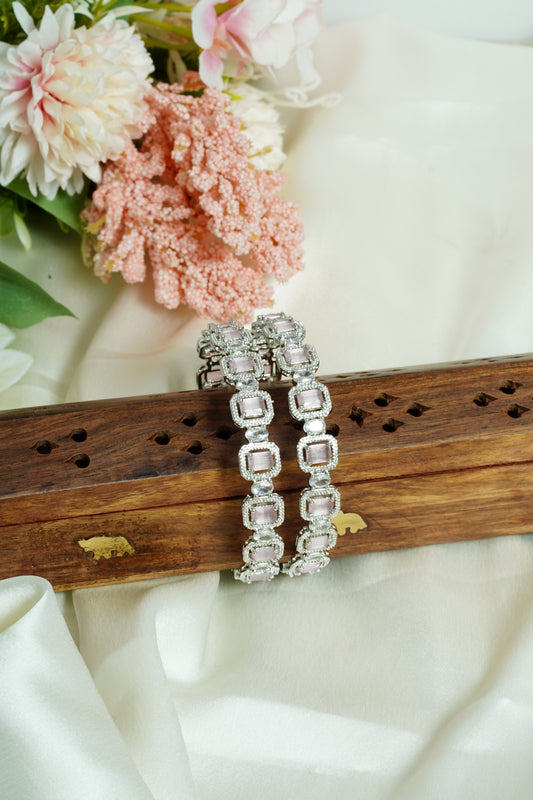 Royal Pastel Pink Full Stone bangle