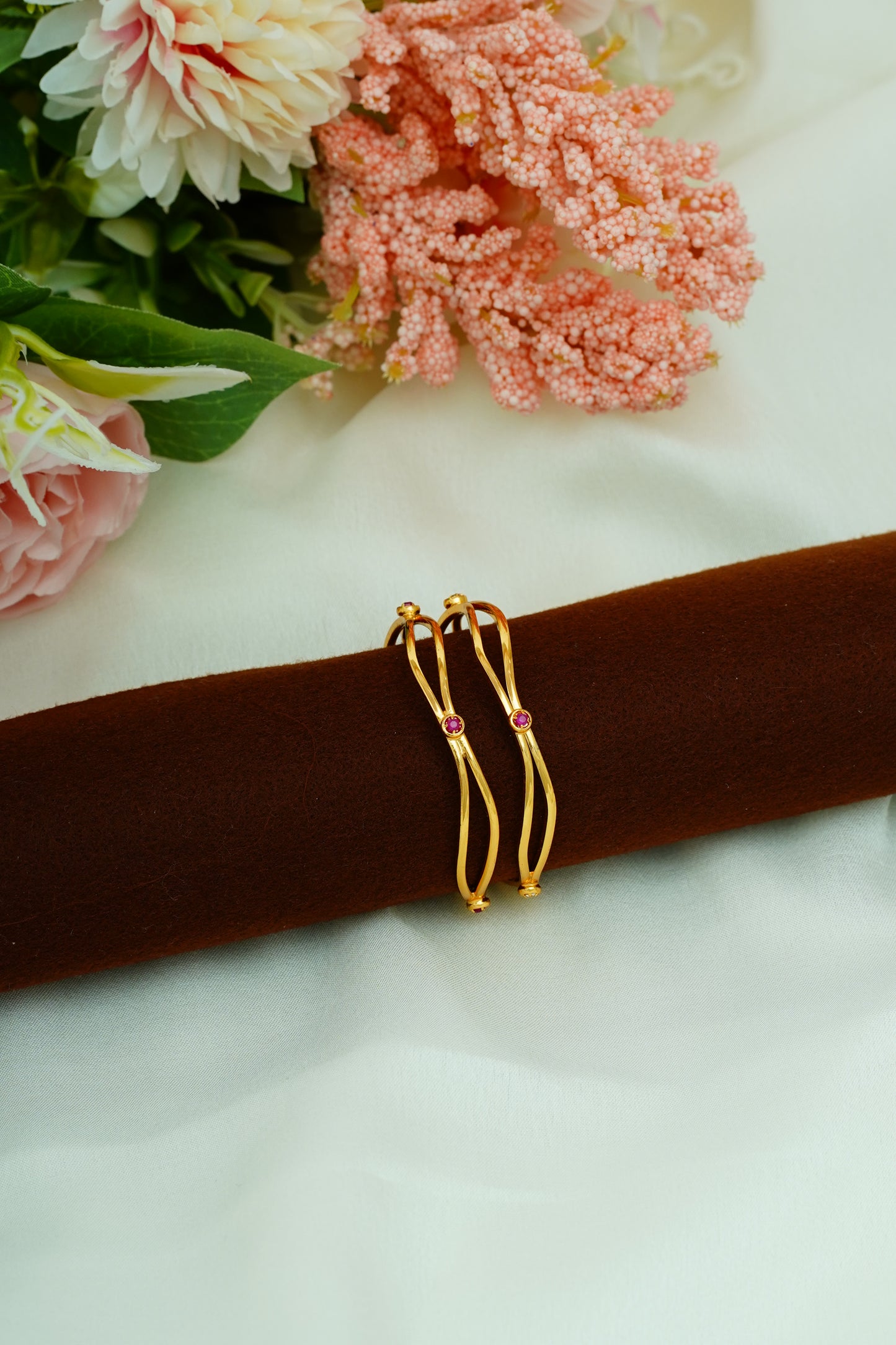 Single Stone Ruby Neli Baby Bangle