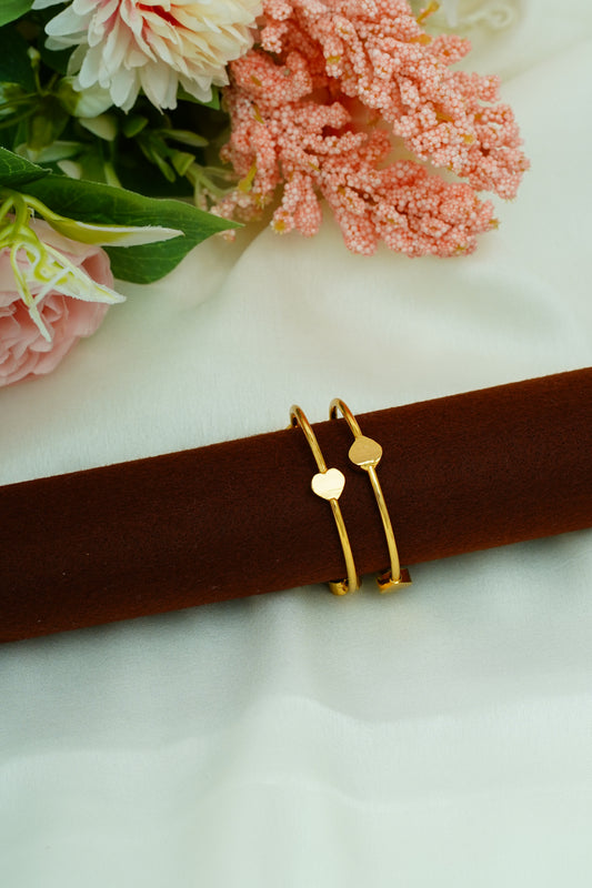 Three Side Heart Baby Bangle