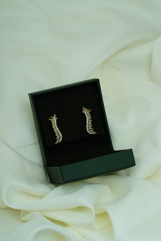 Sparkle leaf earcuff