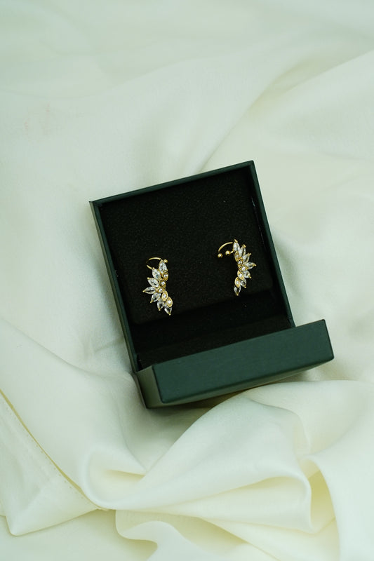 Shimmer leaf earcuff