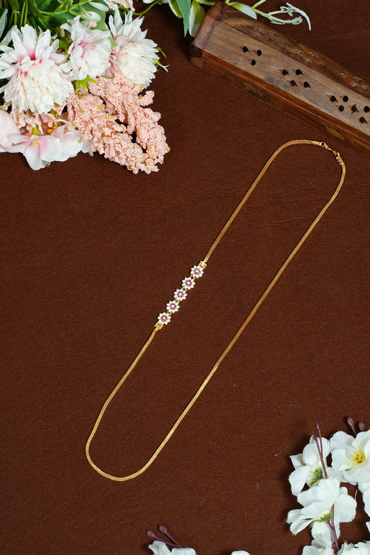 Hanging white with ruby flower