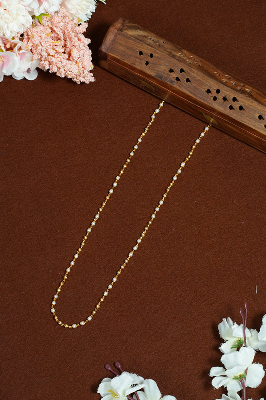Gold & muthu ball chain