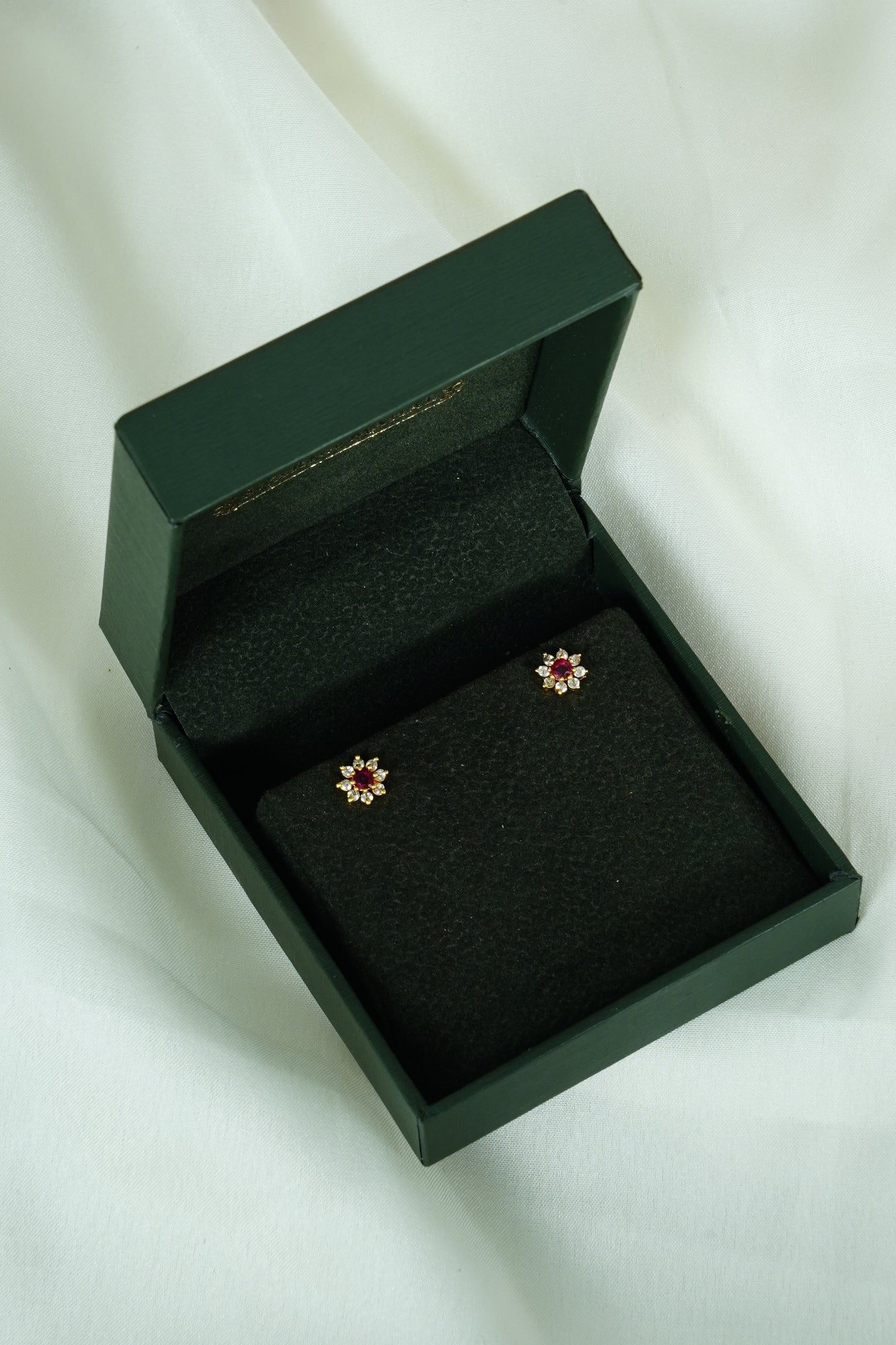 Ruby with White flower