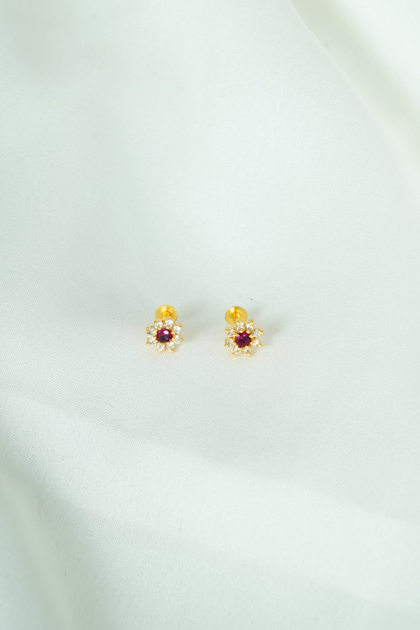 Ruby with White flower