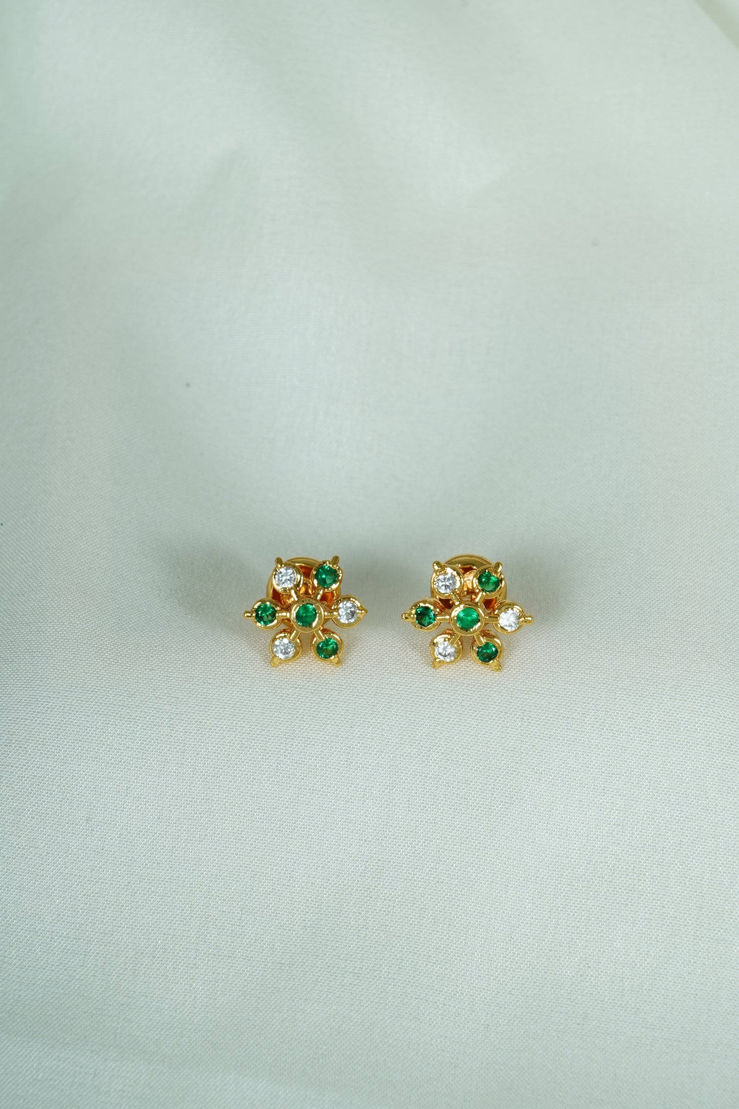 White with green stone diamond