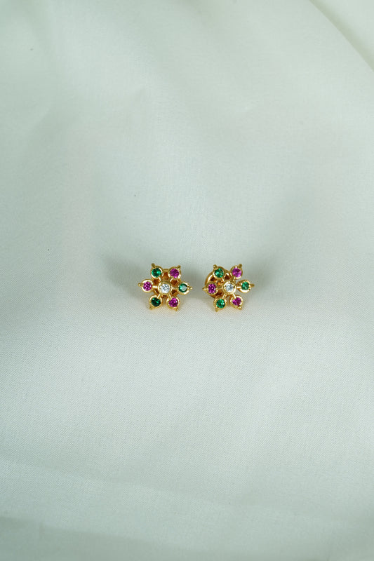 Seven stone multi color diamond