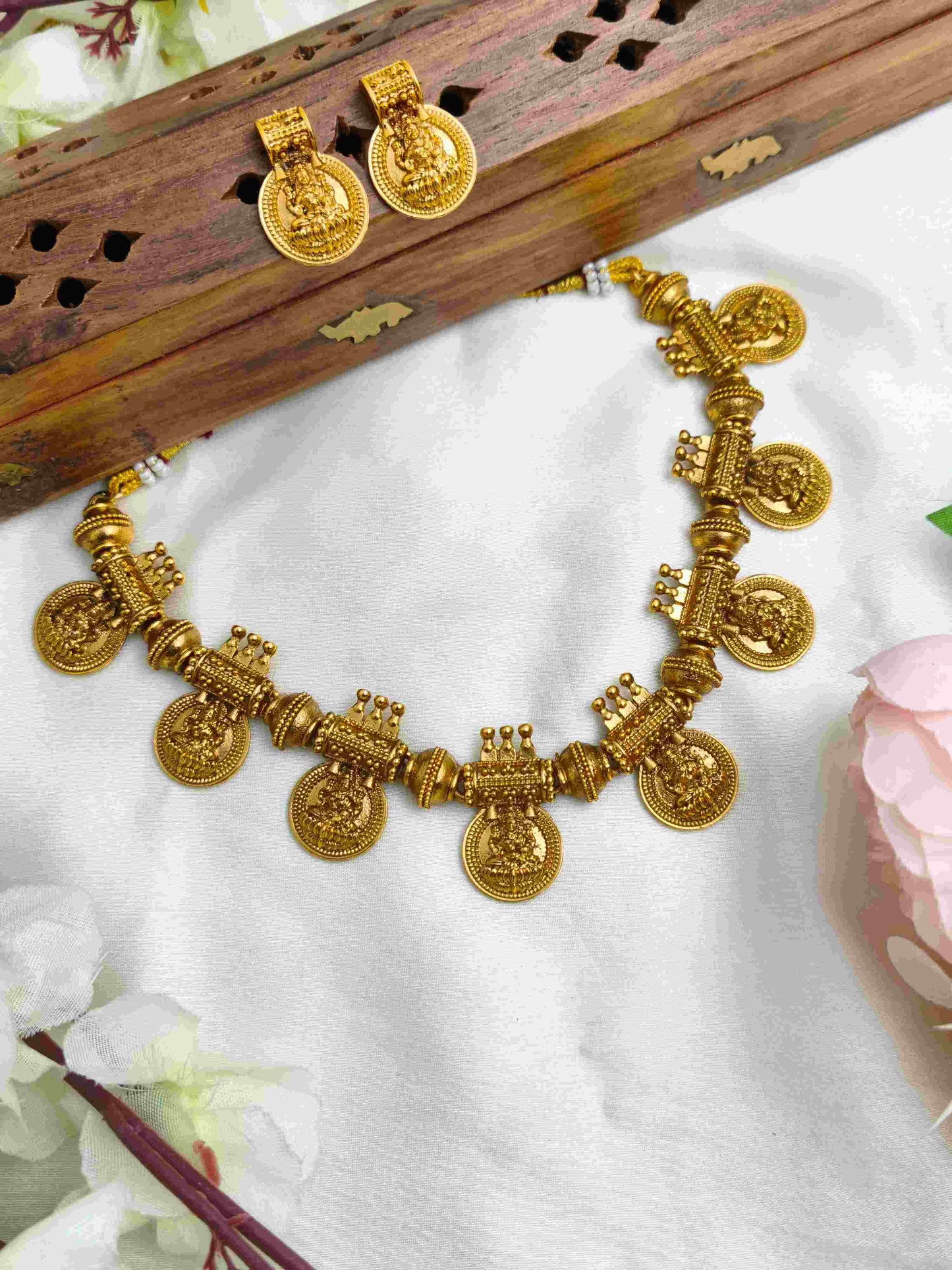 Temple coin necklace