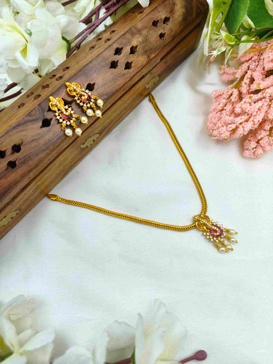Ruby ganesha necklace
