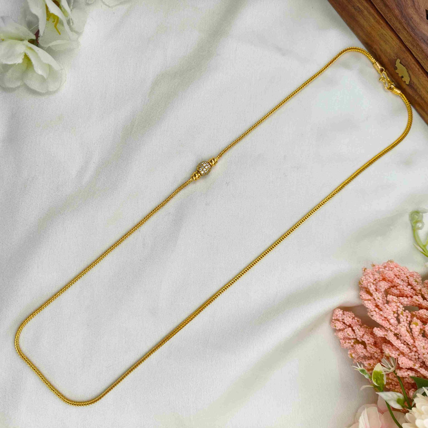 Single ball diamond mop chain