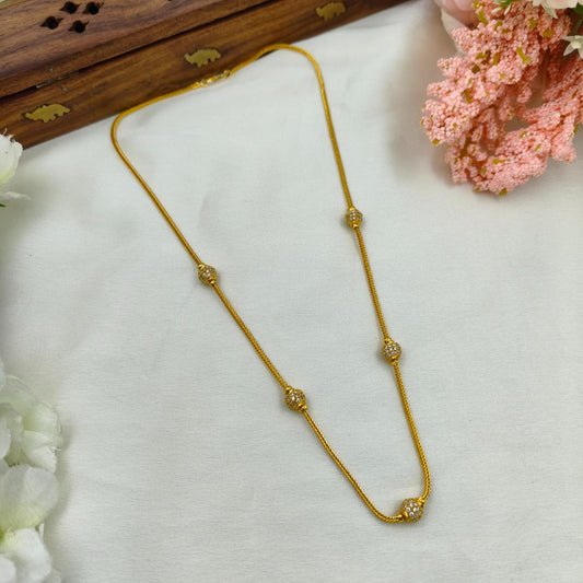 Five ball thin diamond chain