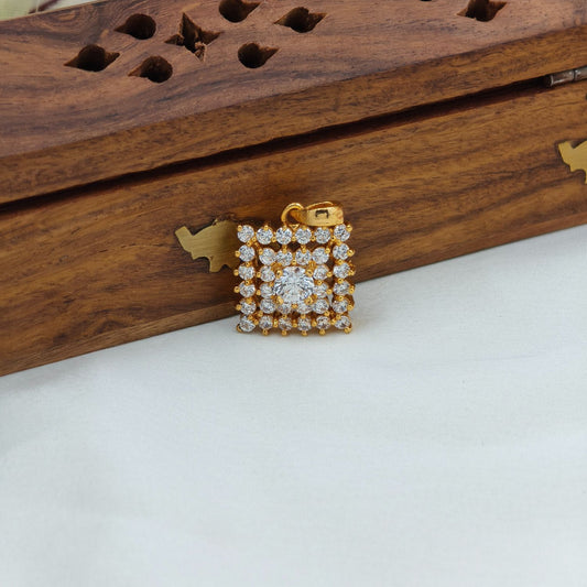 Tiny AD Square Pendant