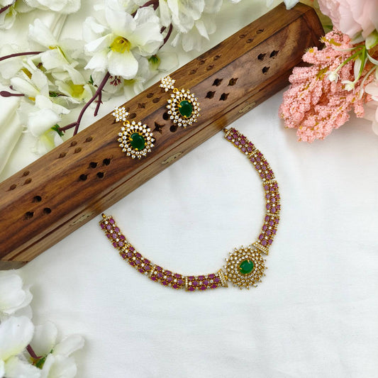royal ruby green necklace