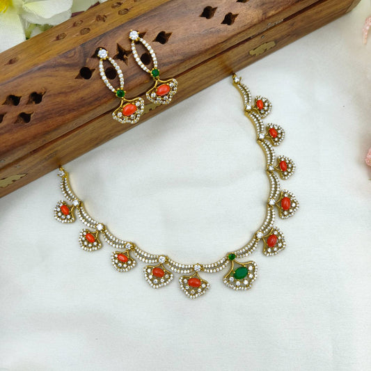 Leaf coral necklace