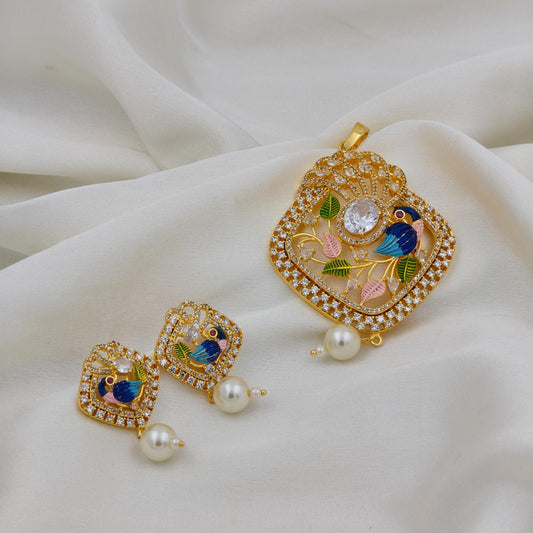 Multi peacock pendant