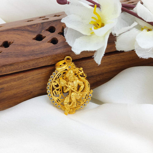 Murugan white stone pendant
