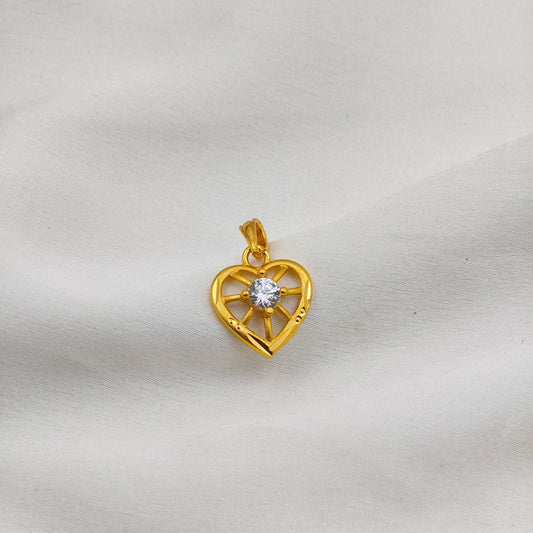 Heart diamond pendant