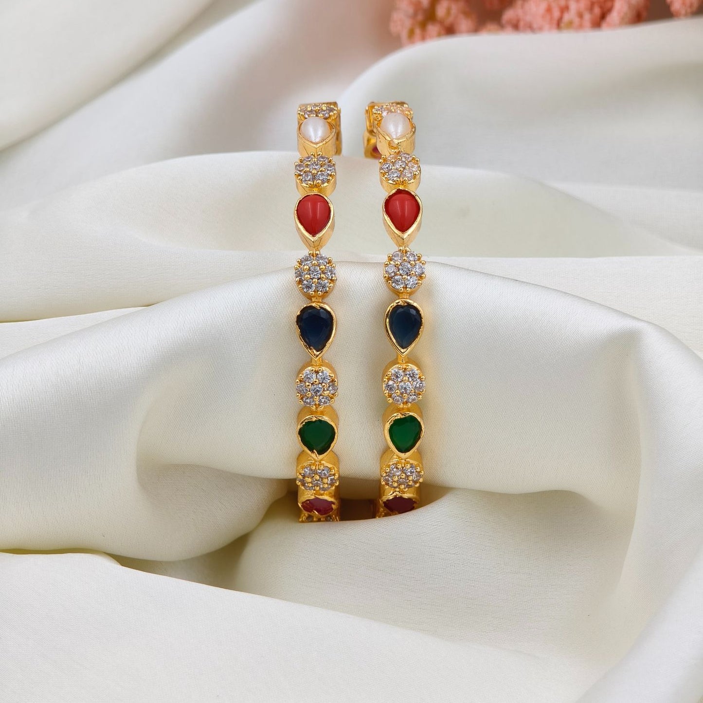 Navaratna with Diamond Bangle