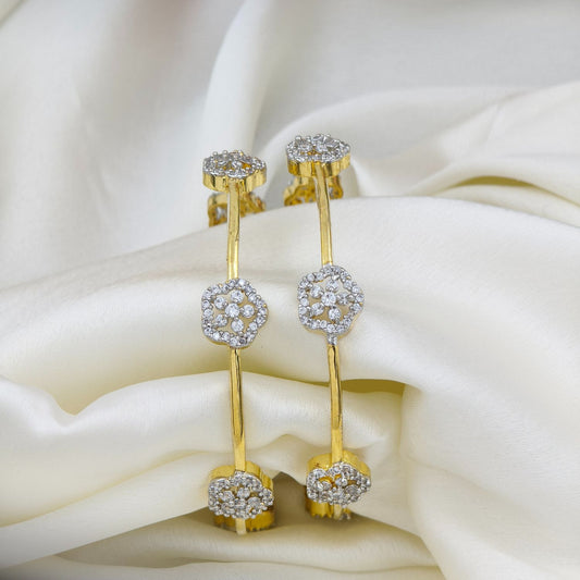 CJ Flower Diamond Bangle