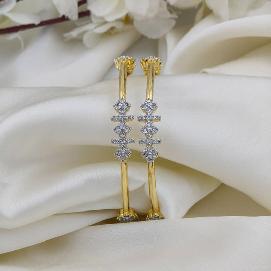CJ Small Flower diamond bangle