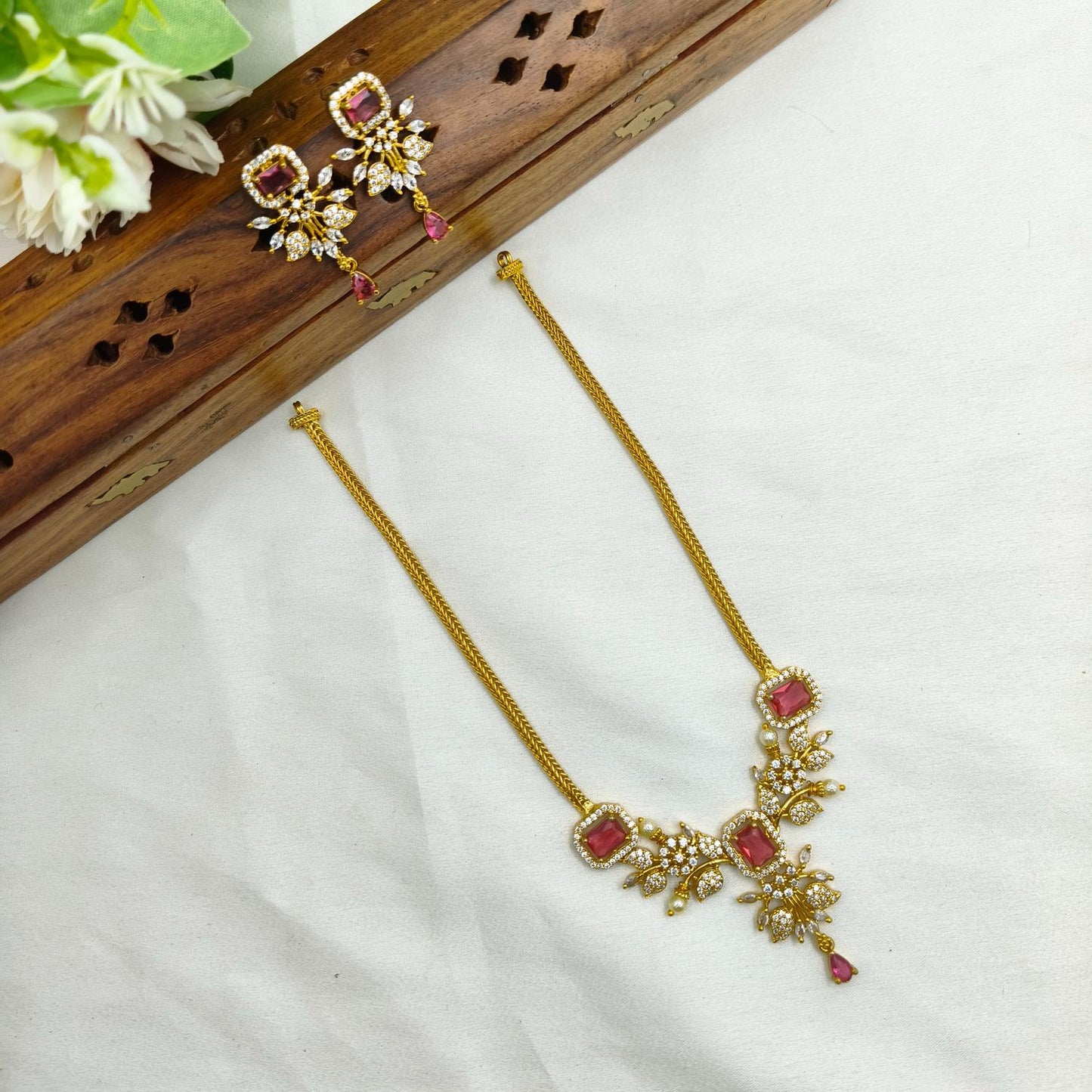 Ruby flora necklace