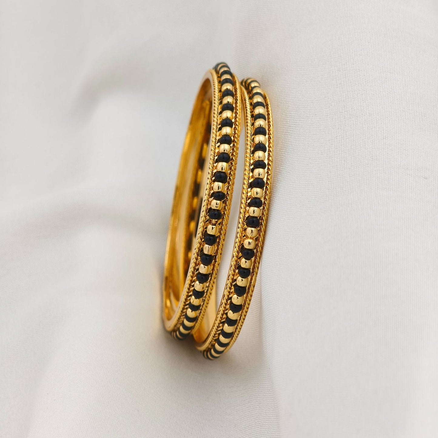 Black bead baby bangle