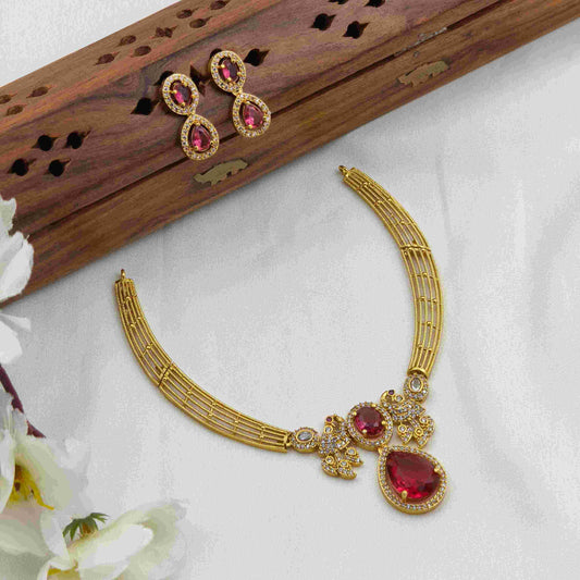 Royal kandi ruby necklace