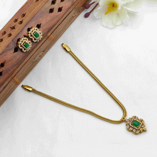 Green stone necklace