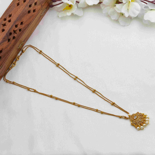 White Stone 2 layer chain