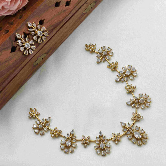 Floral AD necklace