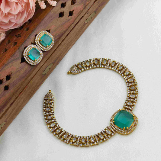 Sea blue stone necklace