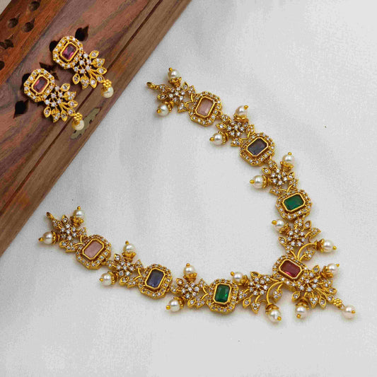 Multi block necklace